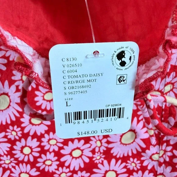 NWT Free People Lucinda Printed Midi Dress CottageFloral Smocked Size L Sun Boho - Picture 5 of 16